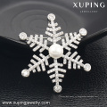 Broche de copo de nieve perla de joyería italiana 00035-xuping para niñas y mujeres